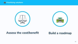82
Prioritizing solutions
Build a roadmapAssess the cost/benefit
 