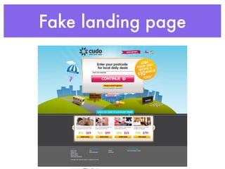 Fake landing page
 