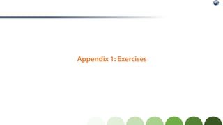 Appendix 1: Exercises
 