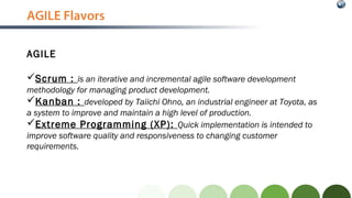 AGILE Flavors
AGILE
Scrum : is an iterative and incremental agile software development
methodology for managing product d...