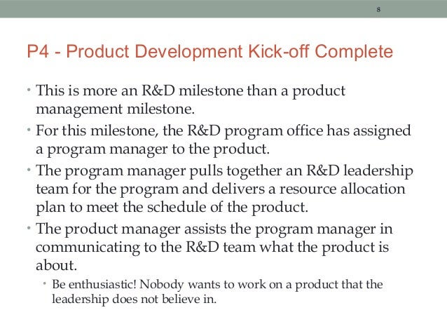 product development milestones