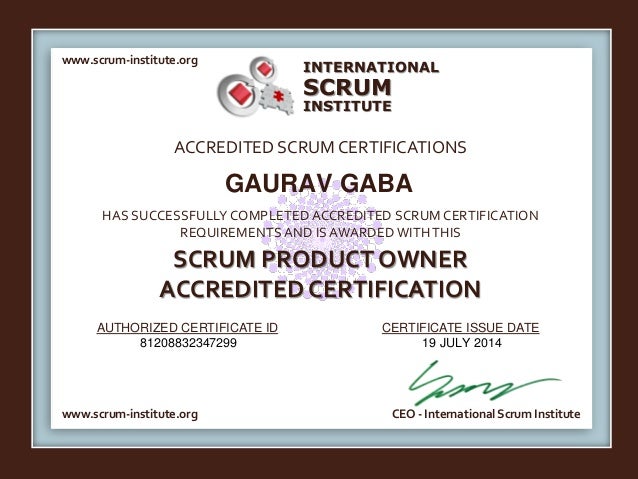 Scrum Product Manager Certification