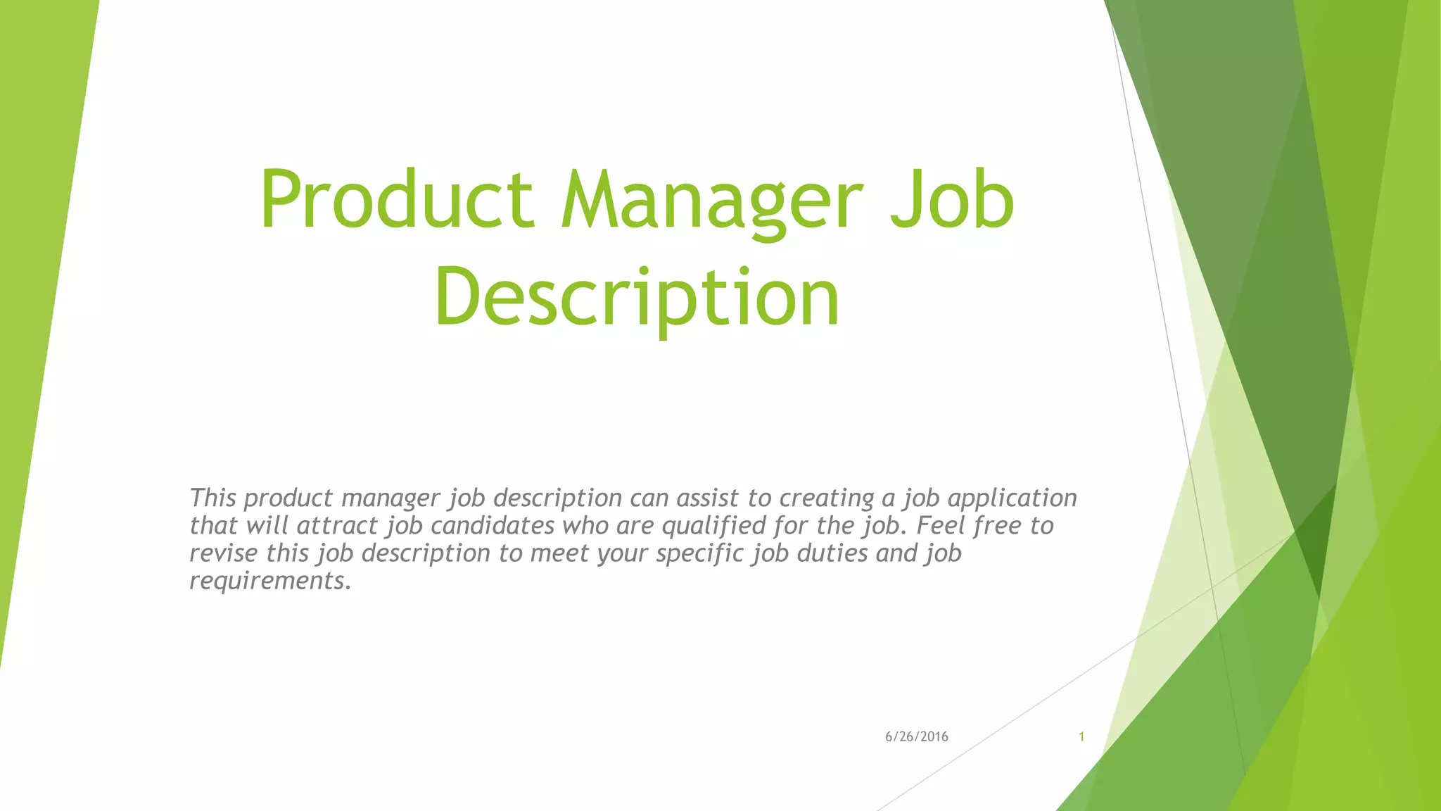 Product manager | PPT