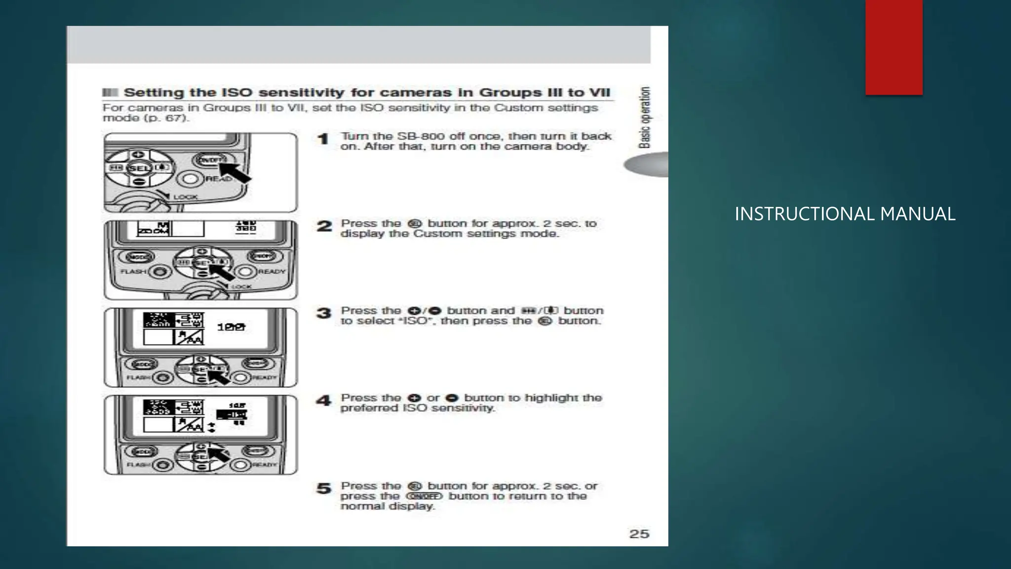 INSTRUCTIONAL MANUAL
 