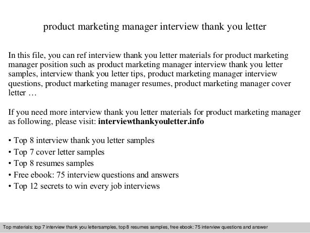 product marketing manager cover letter