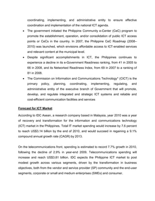 Product Market Study of ICT sector in Philippines | PDF