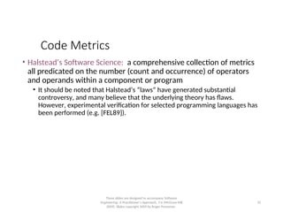 Halstead Metrics Example Software Theory product metrics 2024R.ppt