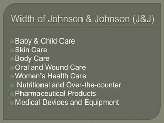 Product Mix Example Johnson Product mix of Johnson & Johnson | PPTX