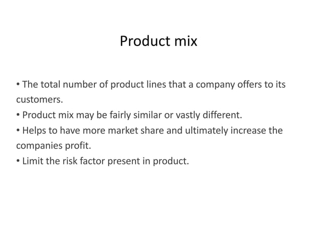 Product mix of amway | PPTX