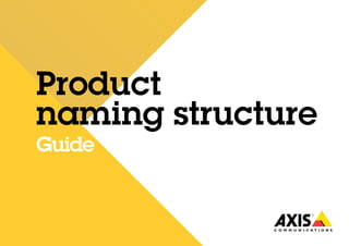 Product
naming structure
Guide
 