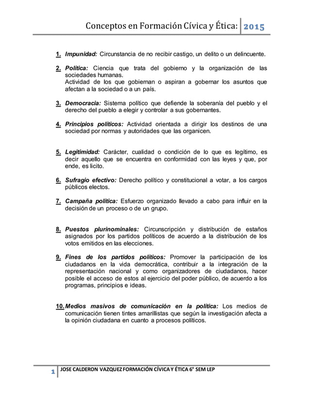 Producto 15 conceptos en Formacion Civica y Etica PDF