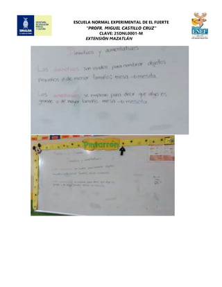 ESCUELA NORMAL EXPERIMENTAL DE EL FUERTE
“PROFR. MIGUEL CASTILLO CRUZ”
CLAVE: 25DNL0001-M
EXTENSIÓN MAZATLÁN
 