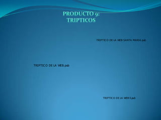 PRODUCTO 9:  TRIPTICOS 