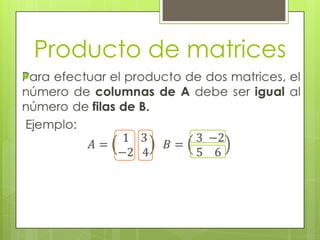 Producto de matrices


 