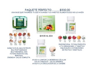 PAQUETE PERFECTO…………..$930.00 UNA BASE QUE FAVORECE TU DIETA CUANDO TUS HABITOS ALIMENTICIOS NO LO HACEN DOBLE X ES EL MAS POTENTE MULTIVITAMINICO MULTIMINERAL CON FITONUTRIENTES DEL MERCADO. ENERGIA+ SALUD COMPLETA. $19.00 AL DIA AYUDA A LIMPIAR LA MEMBRANA CELULAR SALUD CARDIACA , SALUD CEREBRAL  AYUDA A LA CIRCULACION DE LA SANGRE  PROPORCIONA  FITONUTRIENTES A TU ORGANISMO, 2 TABLETAS  EQUIVALEN A 10 PORCIONES  DE FRUTAS Y VEGETALES  