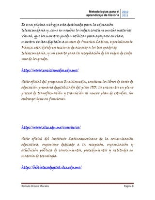 Productos curso de historia