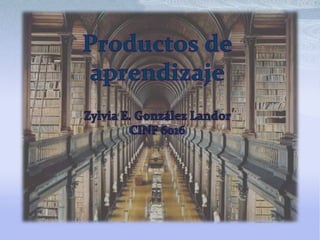 Productos de aprendizaje Zylvia E. González Landor CINF 6016 