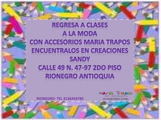 RIONEGRO- TEL 3136456785
 