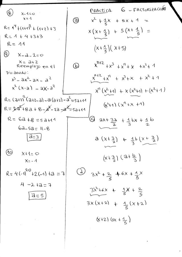 Productos Notables Factorizacion Ecuaciones Exponenciales