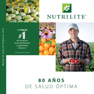 8 0 A Ñ O S
D E S A L U D Ó P T I M A
TM
La marca
#del mundo en
ventasdeVitaminas
y Suplementos
Dietarios*.
ManualdeLíneadeProductos2014
Fuente: Euromonitor Consultancy
Odair De La Hoz Rojas
Martha Cordero Prada
====================
301 221 6383 (Whatsapp)
321 530 0453
301 715 3066
Colombia
 