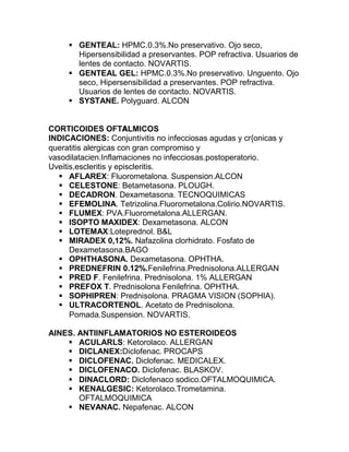 Productos oftalmicos vademecum ciclo i 2013 PDF