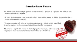 Ipr Patent Examples Product Patent and Process Patent under ipr | PPTX