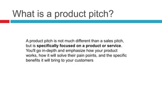 Tips for pitching your product | PPSX