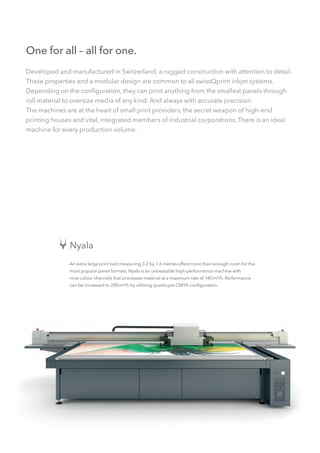 Product portfolio swissqprint UV Flatbed Printers | PDF