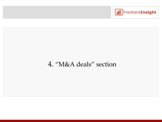 4 .  “M&A deals” section 