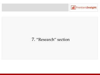 7 .  “Research” section 