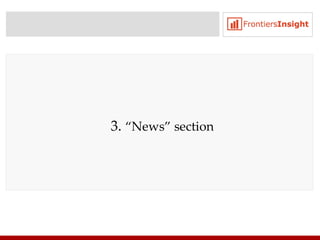 3.  “News” section 