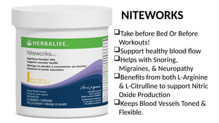 Niteworks Blood Flow Example Product Presentation health Herbalife Nutrition | PPT
