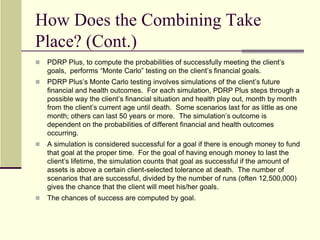 This Information Is Customized To The Client(Cont.)RATES & INSURANCE:The appropriate rate to use to discount long-term care costs in future years, which depends on the client's comfort level as to the future performance of the client's assetsVarious inflation rates chosen in consultation with the clientThe appropriate insurance policy to purchase, if any.  This will be done through comparison of insurance policies and features within policies to see the effect each one has on the total probability distributionCOPYRIGHT 2009 JACK P PAUL ACTUARY LLC