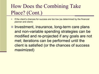 This Information Is Customized To The Client (Cont.)MORBIDITY AND MORTALITY ASSESSMENTSA morbidity screener (a questionnaire, with optional telephone interview and attending physician statements in certain cases) assigns the client to a level of morbidity.  The questionnaire is completed and evaluated by either Jack P Paul Actuary LLC or an outside service  A mortality screener (a questionnaire) is used to assign the client to a level of mortality and a mortality table, which gives the average rate of a person dying  each year, which is used to compute information for the projections.  The questionnaire is completed and (sometimes) sent to an outside firm for evaluation.  These mortality rates are expressed either in terms of the Relative Risk tables of the Society of Actuaries (modified by Jack P Paul Actuary LLC), or, in some cases, on general population mortality tables.  The mortality levels are different depending on smoking status.  A chart of the mortality table, as well as the table itself, are included in the report that is provided.  This information is valuable, as it gives the client a perspective from which to view his financial planThe levels of morbidity and mortality are combined to compute the average time a client can expect to be healthy, needing home care, in an assisted living facility and in a nursing home