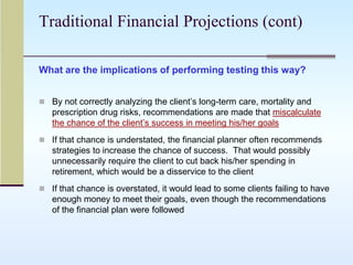 What is Currently Done in Financial Projections To Project the Chances of Meeting Clients’ Goals?