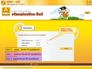 Select Level, Subject  & Set.Set 1:   easy   level-15 questionsSet 2 : medium level-20 questionsSet 3: expert level-30 questions
