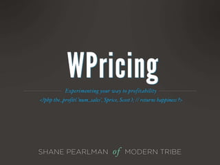 Common Cents : WordPress Product Pricing