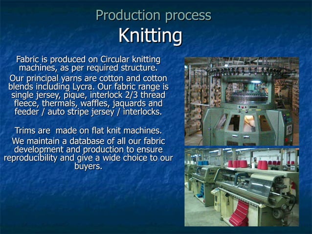 A Complete Product Process of a Knitwear Garment | PPT | Free Download