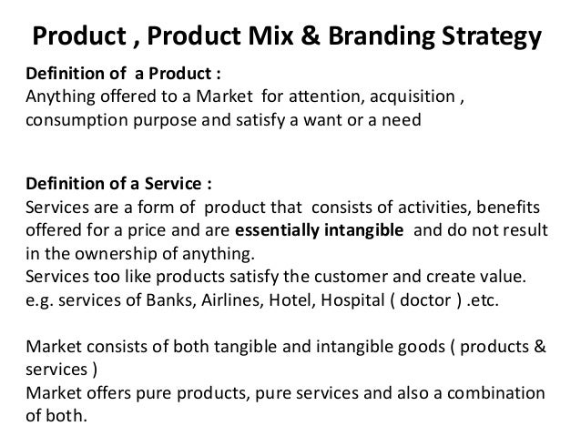 product product mix branding define product