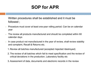 Product Quality Review_APQR_Dr. A. Amsavel | PDF