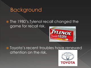 Recall Risks Product Recall Risk | PPTX