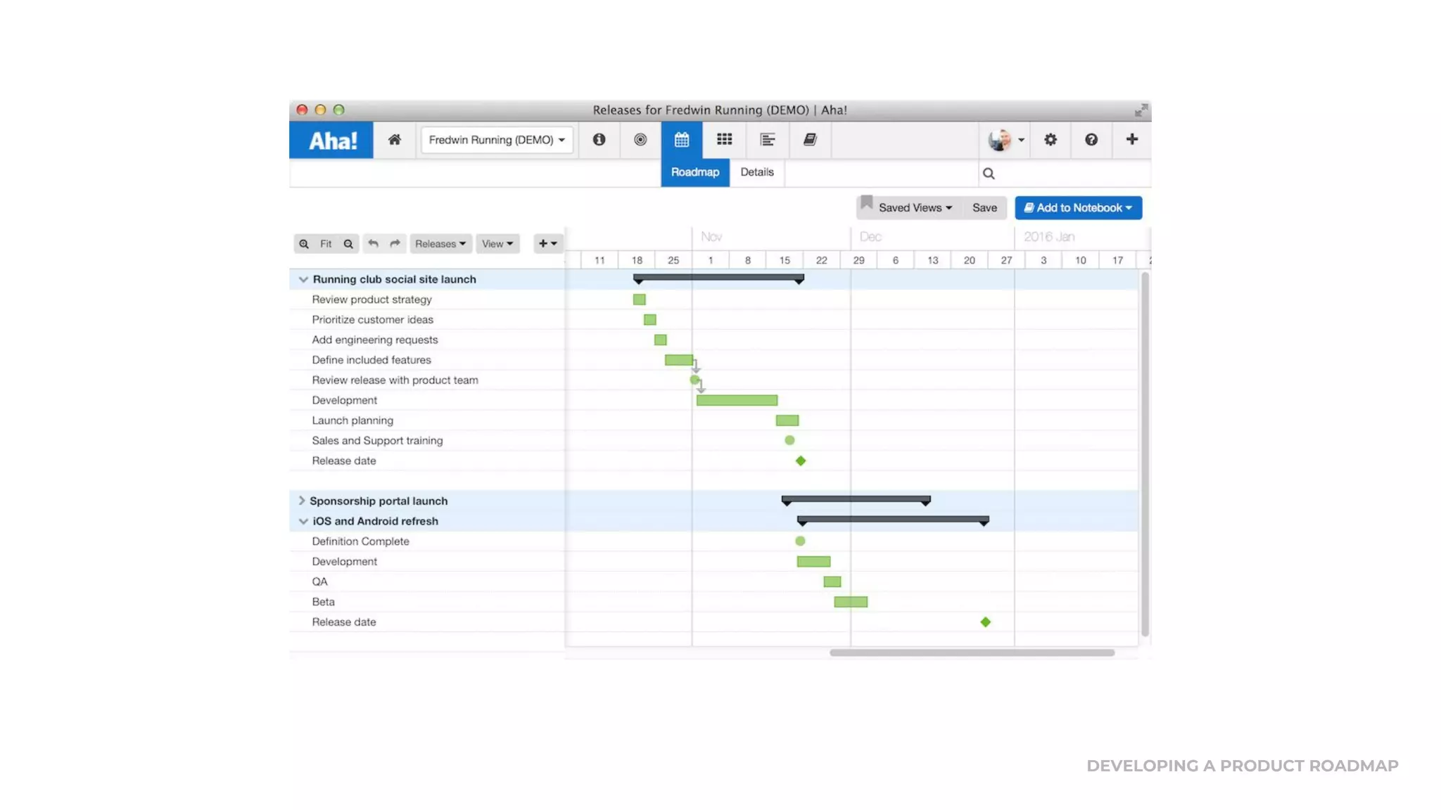 DEVELOPING A PRODUCT ROADMAP
 