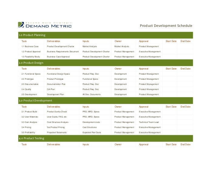 development roadmap template