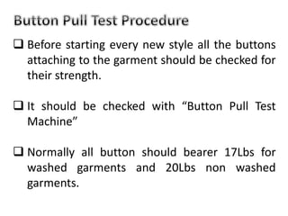 Safety Testing Buttons Product safety | PPTX