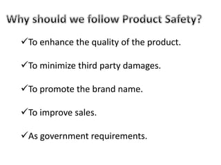 Product Safety Requirements in Garments Industry
