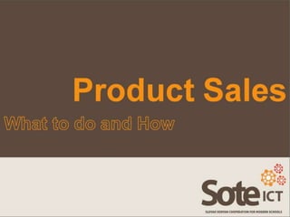 Guide to Product Sales 