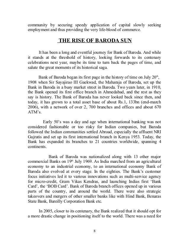 Product Services Of Bank Of Baroda