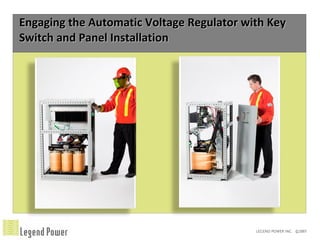 Engaging the Automatic Voltage Regulator with Key Switch and Panel Installation 