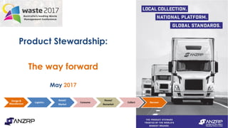 Slide 1
Product Stewardship:
The way forward
May 2017
 