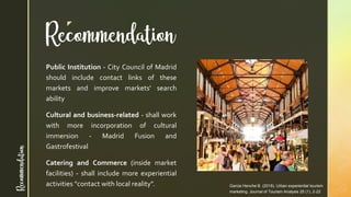 z
Recommendation
Public Institution - City Council of Madrid
should include contact links of these
markets and improve mar...